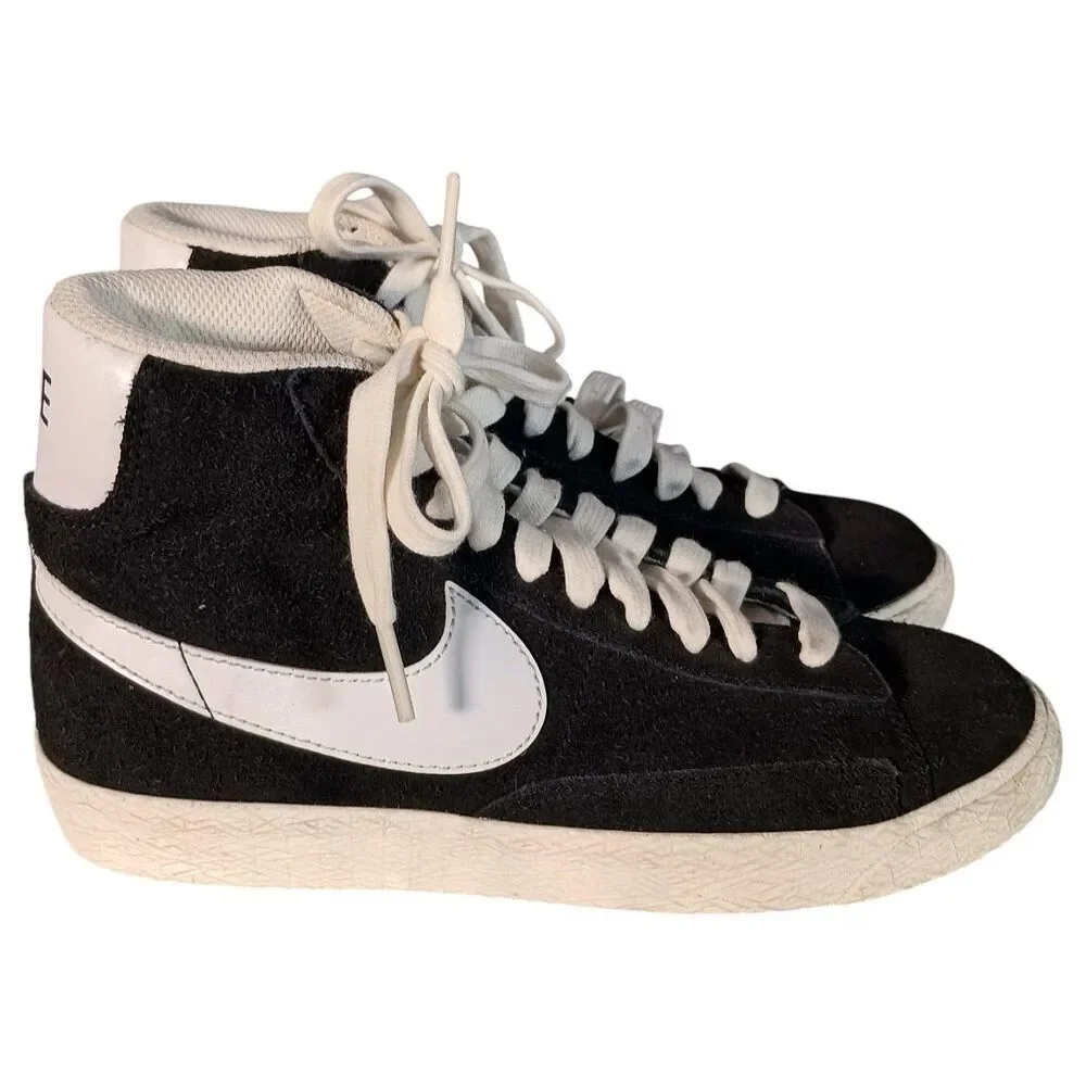 Nike Blazer Mid Boys Size 4Y Black Athletic Casual Shoes Sneakers DA4672-001